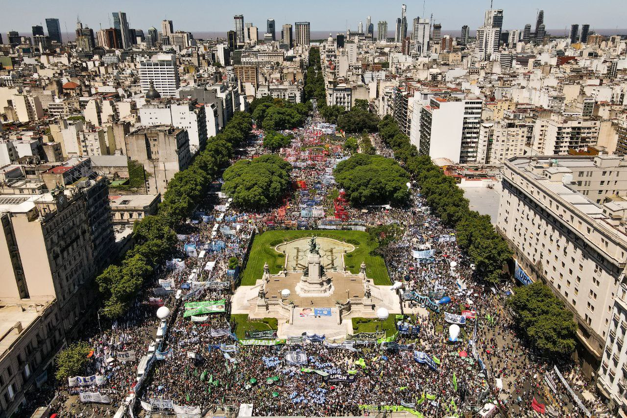 Fuerte Movilizaci N Nacional En Rechazo Al Ajustazo Y La Ley Mnibus