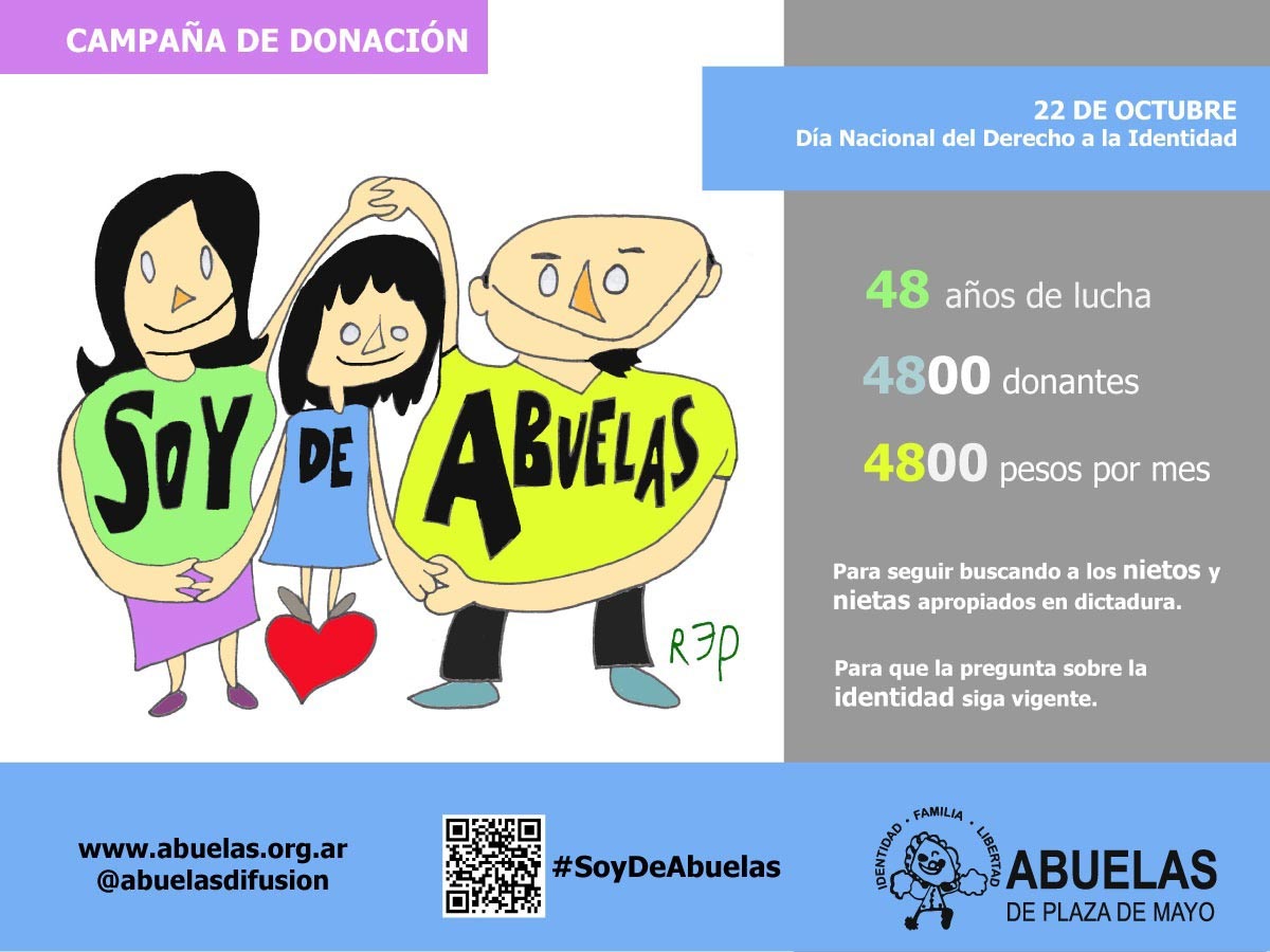 “SOY DE ABUELAS”: ABUELAS DE PLAZA DE MAYO LANZA UNA CAMPAÑA EN CONMEMORACIÓN A SUS 48 AÑOS DE LUCHA