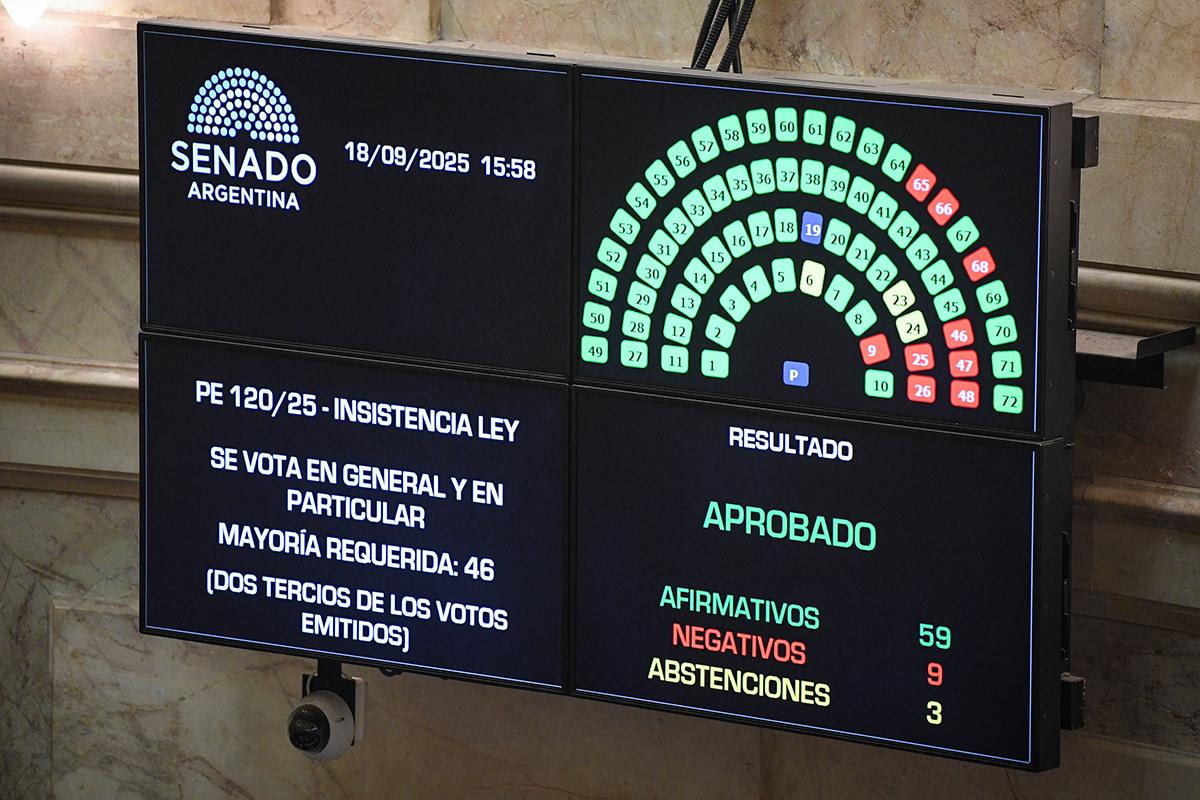 EL SENADO RECHAZÓ EL VETO DE MILEI A LA DISTRIBUCIÓN DE LOS APORTES DEL TESORO NACIONAL
